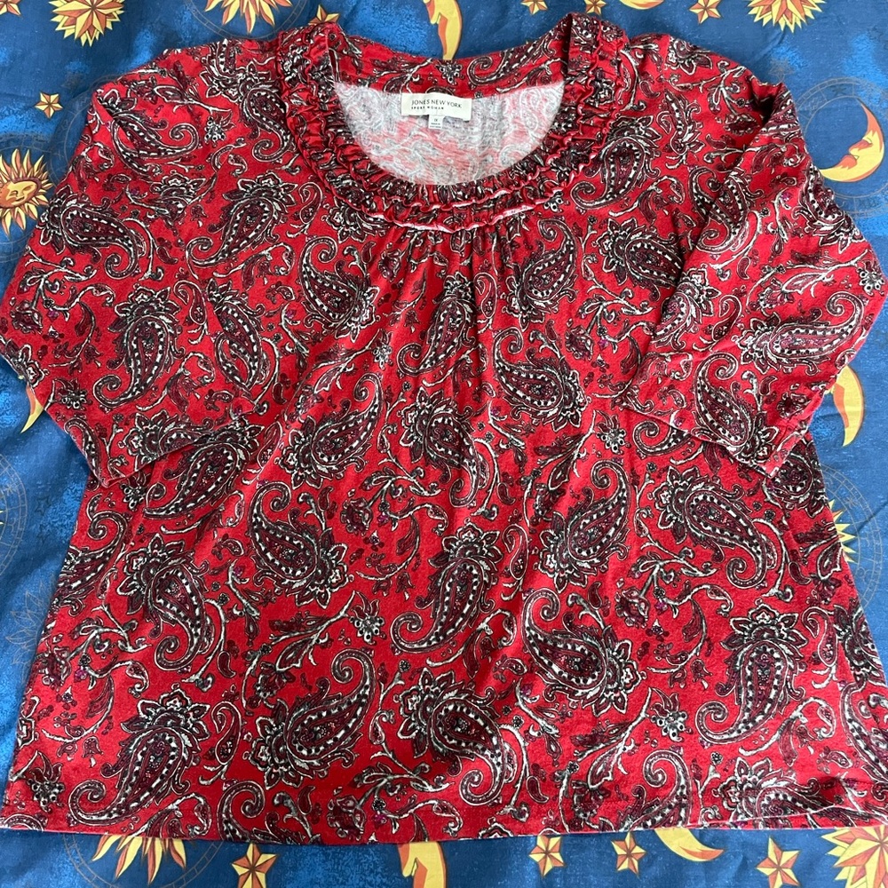 Jones New York Sport 1X paisley top